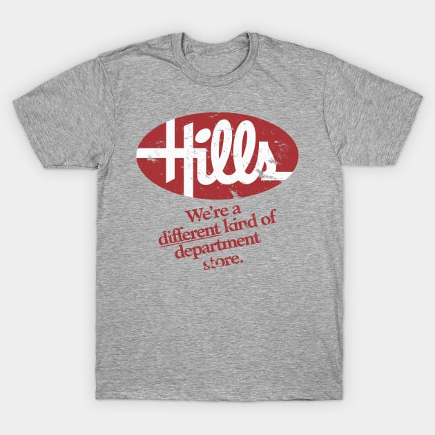 Distressed Hills, A Different Kind Of Department Store T-Shirt by Tee Arcade